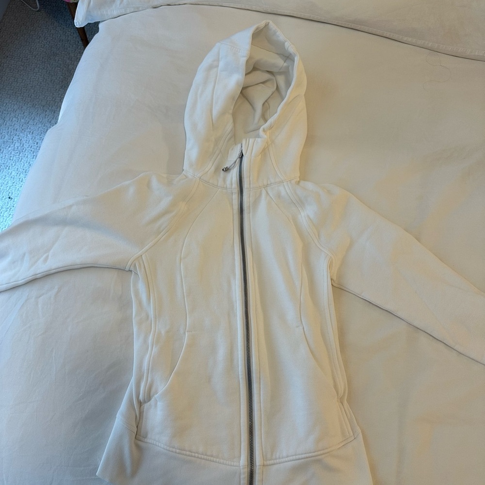Lululemon women’s white Scuba Hoodie Zip Up Sweatshirt